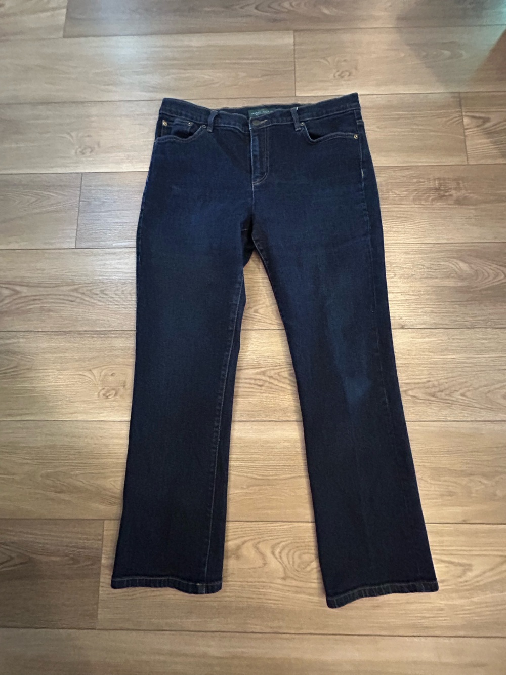 Lauren Ralph Lauren Classic Straight Dark Wash Stretch Jeans Size 14